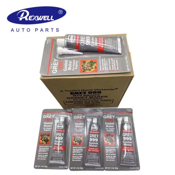H2e8200beba7d4f158e46c52625db16eeZ Auto Spare Parts Glue Factory Price for Brand Abro Grey 999 RTV Silicone Sealant Instant Gasket Maker Stiffer Operating Safe Car