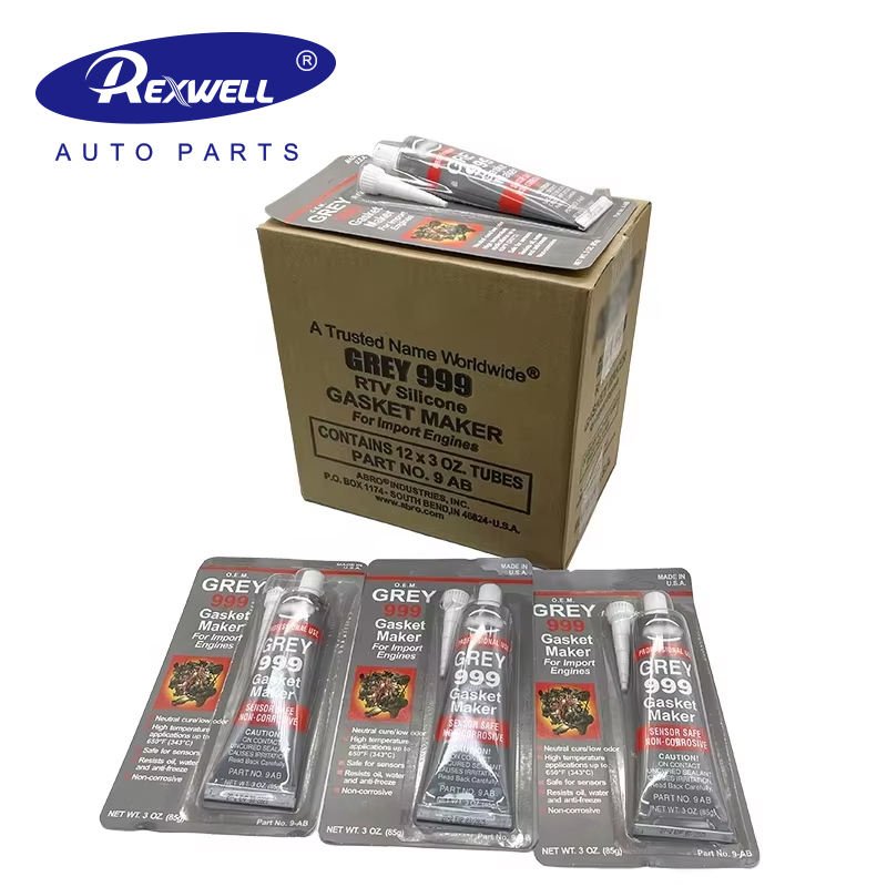 Auto Spare Parts Glue Factory Price for Brand Abro Grey 999 RTV Silicone Sealant Instant Gasket Maker Stiffer Operating Safe Car - Image 4