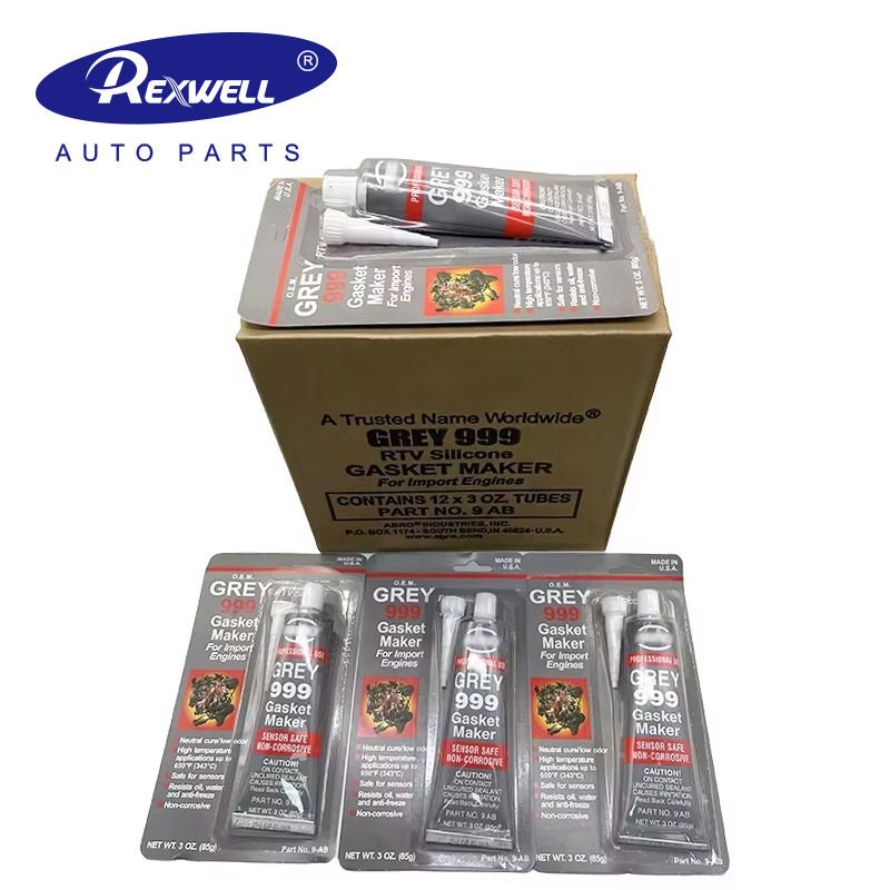 Auto Spare Parts Glue Factory Price for Brand Abro Grey 999 RTV Silicone Sealant Instant Gasket Maker Stiffer Operating Safe Car - Image 5